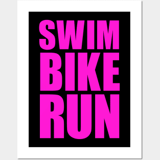 SWIM BIKE RUN TRIATHLON KONA Posters and Art